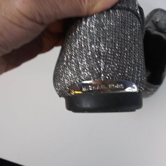 MICHAEL Michael Kors Sutton Moccasin Loafer Lamb Fur Glitter Chain Size 8 - Picture 8 of 8